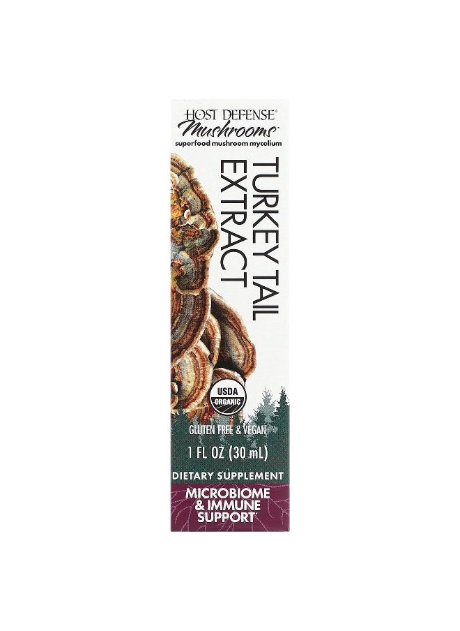 Host Defense Host Defense, Mushrooms, Organic Turkey Tail Extract, 1 fl oz (30 ml)  - Image 1