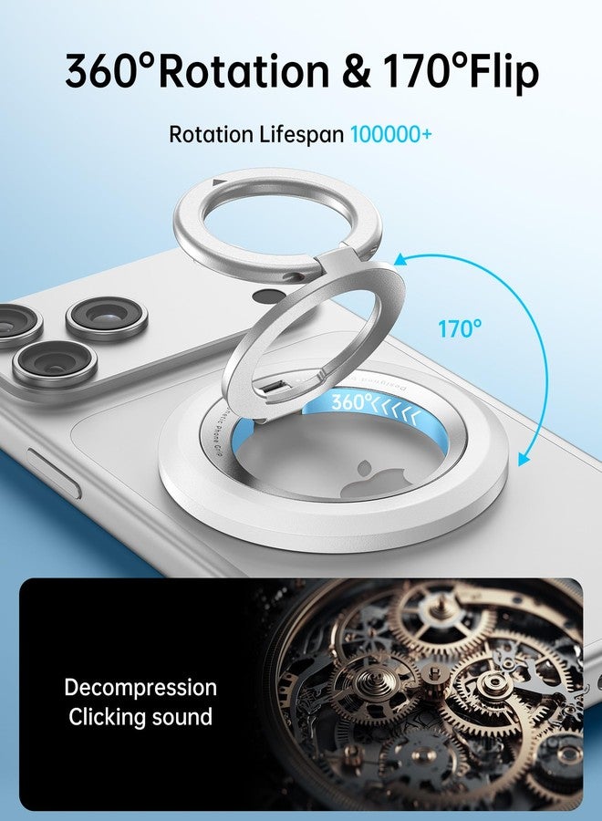SYNCWIRE Magnetic Cell Phone Ring Holder for MagSafe 360° Rotation Dual Sided Magnetic Mobile Phone Holder Compatible with iPhone 17 16 15 14 13 12 Pro Max MagSafe Accessories - Image 2