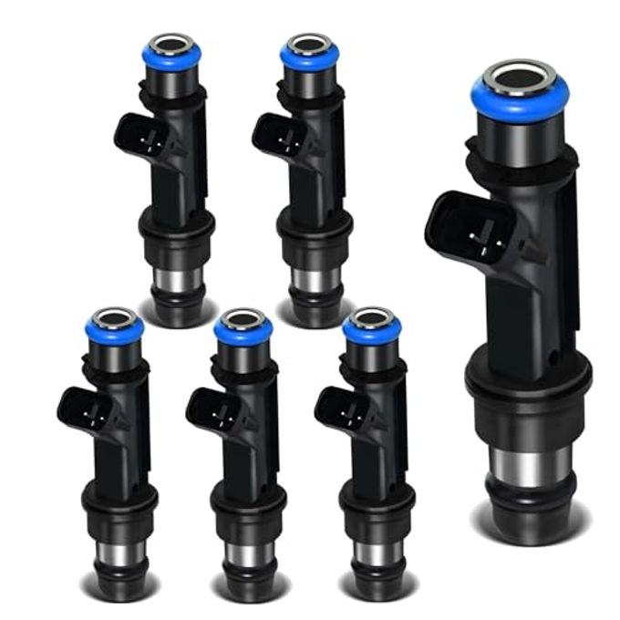 STZJAYE حاقنات وقود STZJAYE رقم 17113680، طقم من 6 قطع، متوافقة مع شيفروليه تريل بليزر 2002-2007، وجي إم سي إنفوي 2002-2007، وإنفوي XL 2002-2006، وإيسوزو أسيندر 2003-2007، محرك 4.2 لتر بست أسطوانات. بديل للرقم 25313185. - Image 4