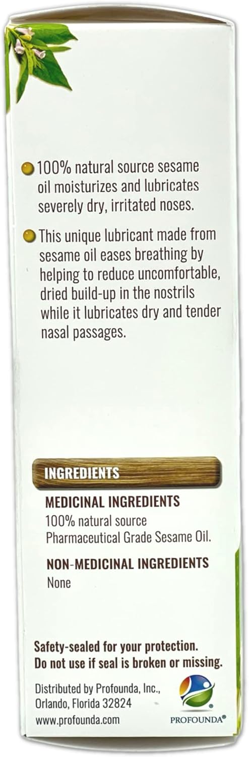 NATUREPRO AllNatural Nasal Moisturizer Spray with 100 Pharmaceutical Grade Sesame Oil 075fl to Soothe  Moisturize Dry Nose Nasal Lubricant  Decongestant for Dry Nose Relief - Image 3