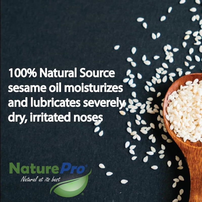 NATUREPRO AllNatural Nasal Moisturizer Spray with 100 Pharmaceutical Grade Sesame Oil 075fl to Soothe  Moisturize Dry Nose Nasal Lubricant  Decongestant for Dry Nose Relief - Image 4