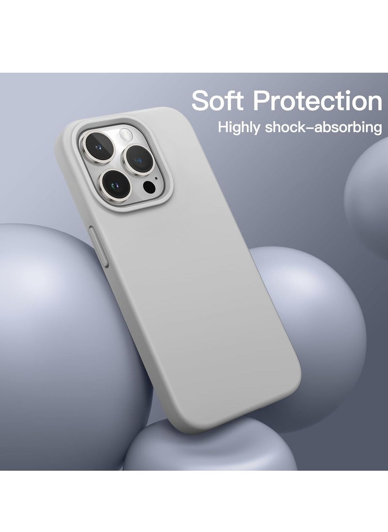 Raxoom "5-in-1 iPhone 14 Pro Max (6.7-Inch) Silver Silicone Case - With 2 Screen Protectors & 2 Camera Lens Protectors" - Image 2