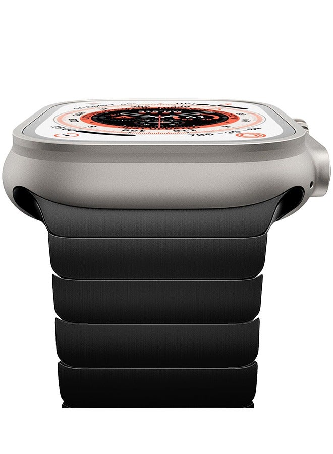 S-Color Apple watch band Compatible with Apple Watch Ultra 2 Band 49mm 45mm 44mm 42mm 41mm 40mm 38mm,Men and Women Stainless Steel Metal Band for iWatch Series SE/8/7/6/5/4/3/2/1  - Image 1