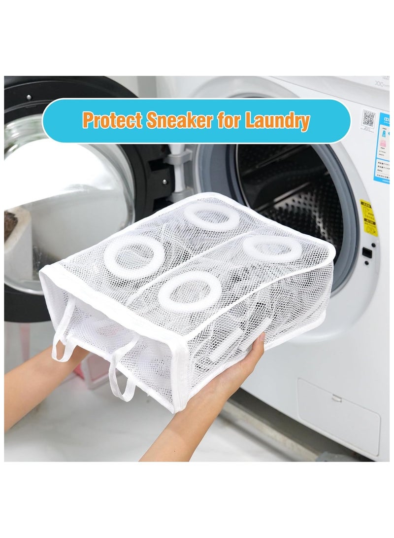 Hihonor 2Pcs Shoes Wash Bags Mesh Laundry Bags Sneaker Mesh Washing Bags for Gym Shoes,Sneaker,Slipper, and Other Washer-Safe Footwear  - Image 2