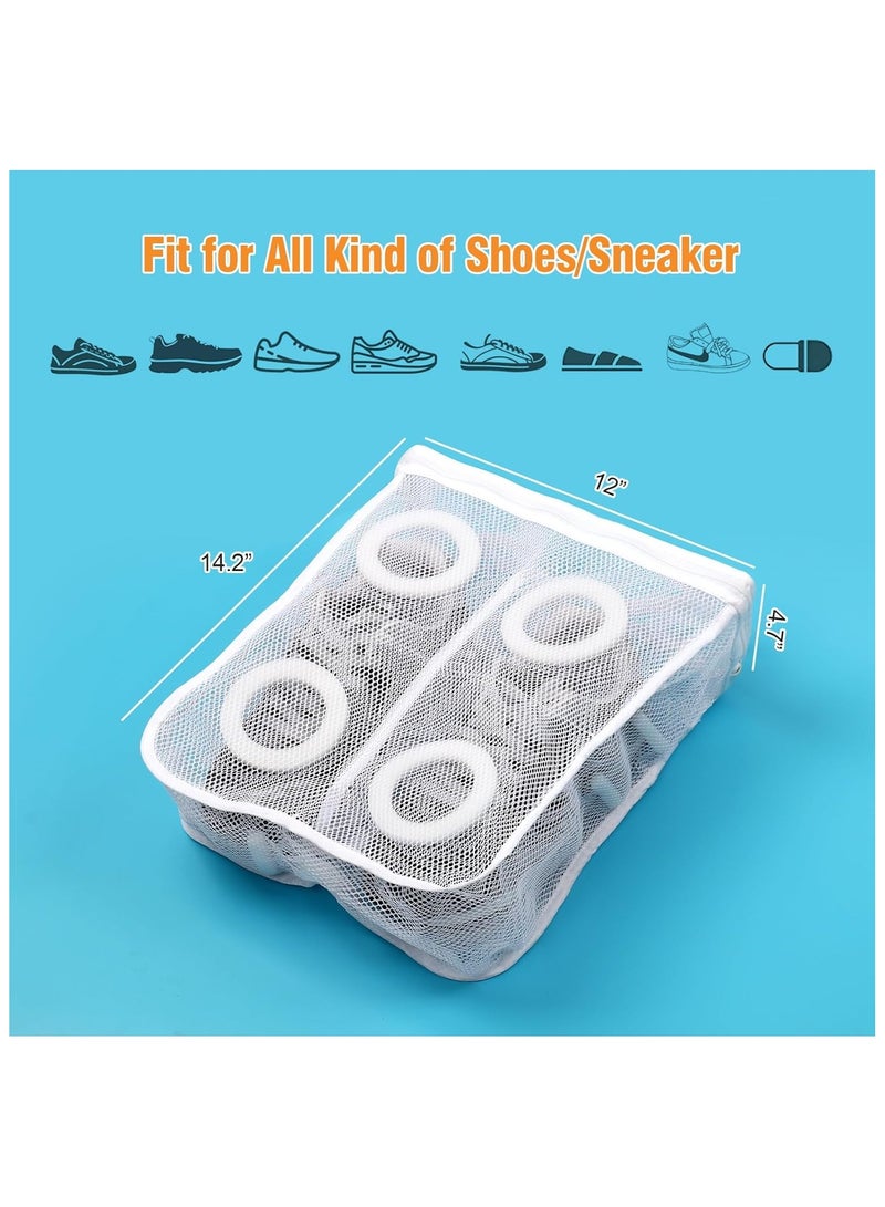 Hihonor 2Pcs Shoes Wash Bags Mesh Laundry Bags Sneaker Mesh Washing Bags for Gym Shoes,Sneaker,Slipper, and Other Washer-Safe Footwear  - Image 5
