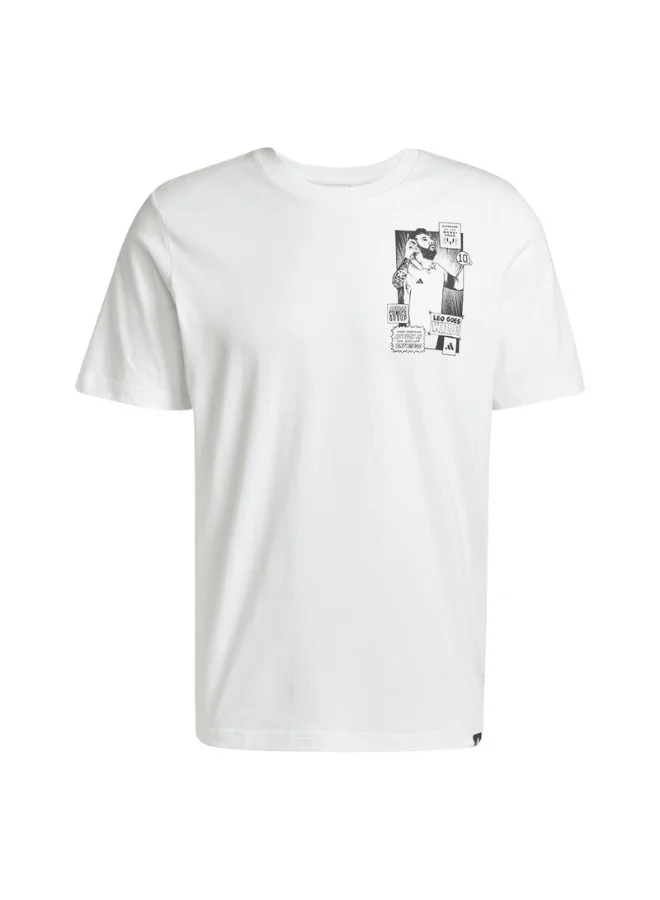 adidas messi icon men graphic t-shirt