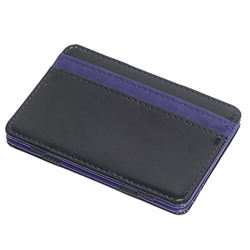 CKLT Men's Fashion Magic Money Clip Leather Minimalistic Slim Wallet Purple - Image 3