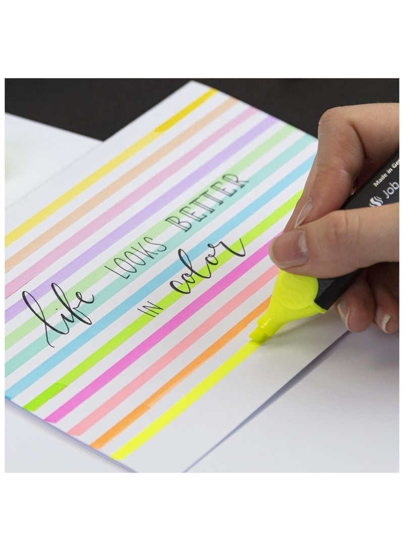 Schneider علامات نصية مضيئة بألوان فلووريسنت 4 قطع - Image 3