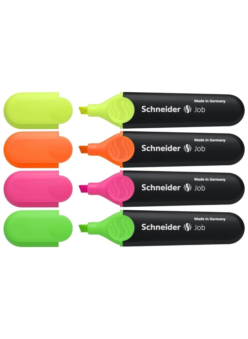 Schneider علامات نصية مضيئة بألوان فلووريسنت 4 قطع - Image 2