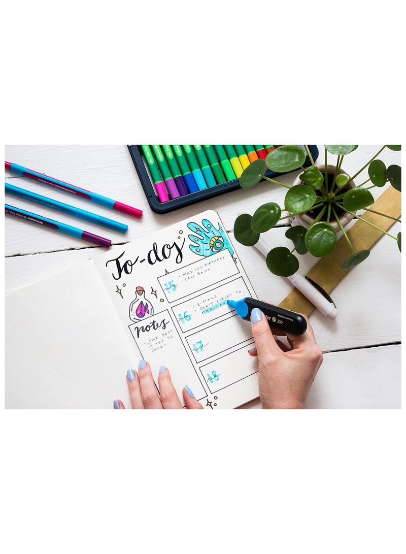 Schneider علامات نصية مضيئة بألوان فلووريسنت 4 قطع - Image 4