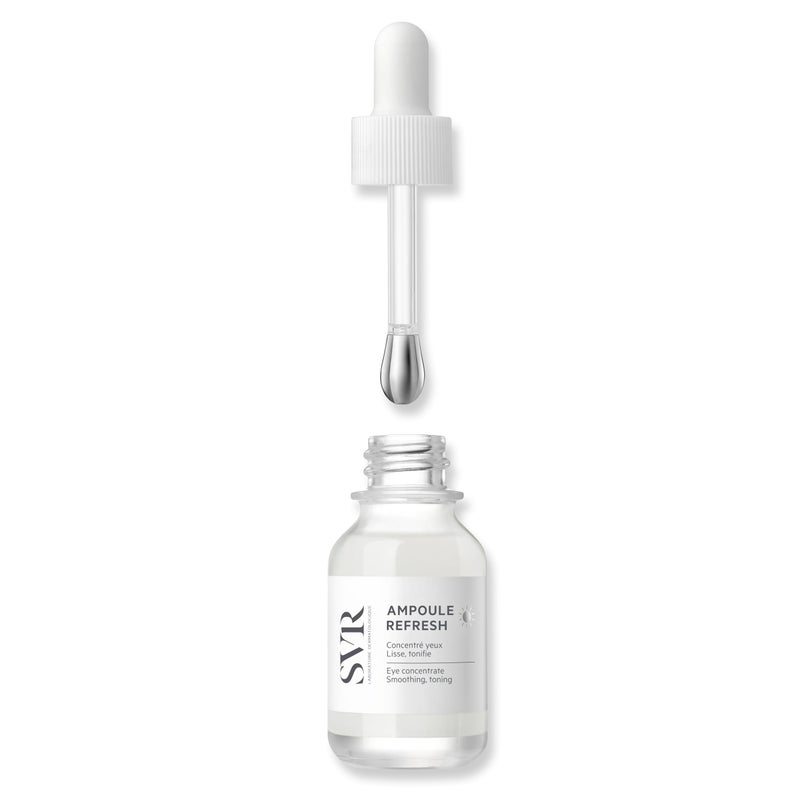 SVR Refresh Concentrate Eye Serum with Hyaluronic Acid, Peptides, and Caffeine. Decongest, Awaken, Tone, and Smooth Puffy Eyes. Targets Dark Circles and Under-eye Bags, 0.5 fl. oz. - Image 2