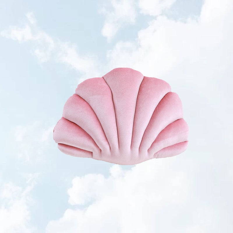 2 pcs Cartoon Shell Shape Throw Pillow Household Marine Animal Bolster Aquarium Ornament Adorable Plush Shell Pillow Cushion for Home Office Car Use Size 2 - Image 4