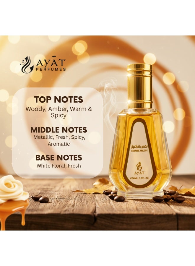 Ayat Perfumes Caramel Melody Eau de Parfum 50 ml – Caramel & Toffee – Jasmine & Orange Blossom – Vanilla, Tonka & Sandalwood – Long-Lasting Women’s Arabian Perfume - Image 3