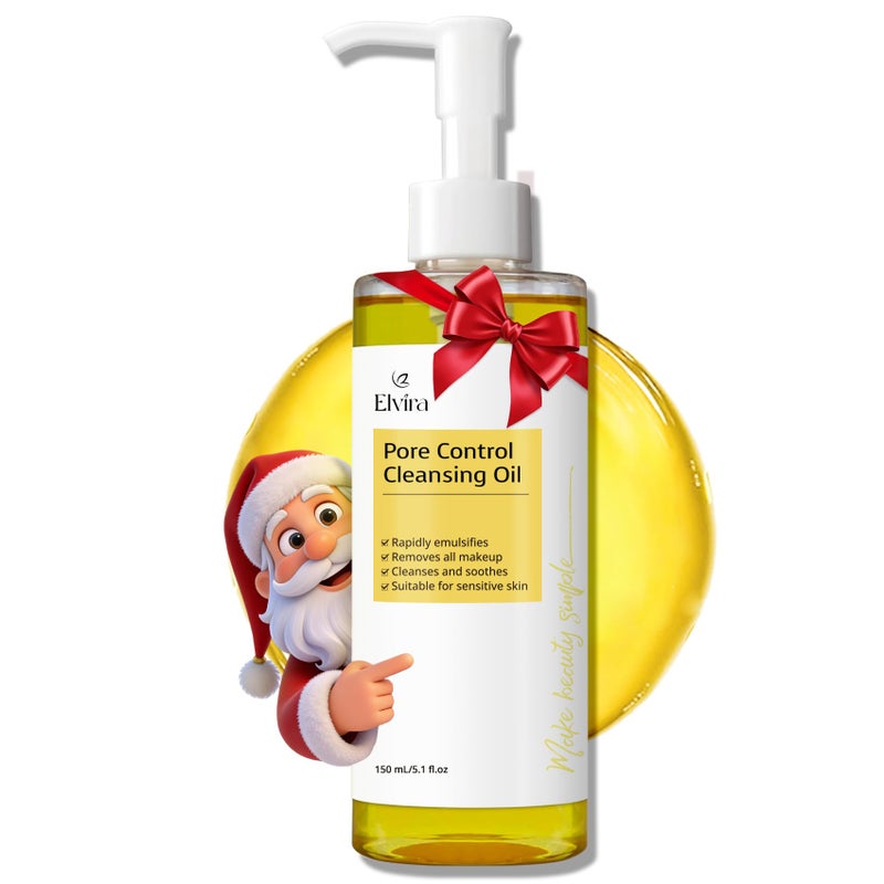 Elvira Pure Cleansing Oil, Makeup Remover & Blackheads Pore Cleanser, Jojoba Oil Cleanser for Face, Korean Skin Care, Plant-based, for Sensitive Skin, Hydrating, Fragrance-Free - Image 1