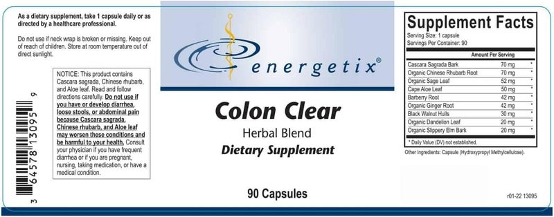 Energetix Colon Clear 90 Capsules - Image 2