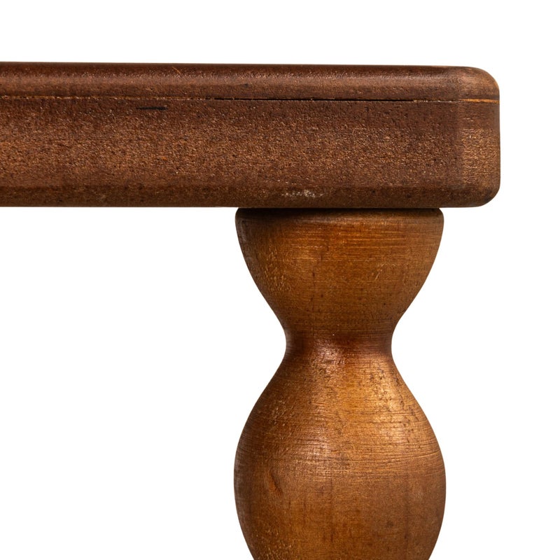 Creative Co-Op Bobbin Leg Rectangle Wood Accent Table, Walnut - Image 3