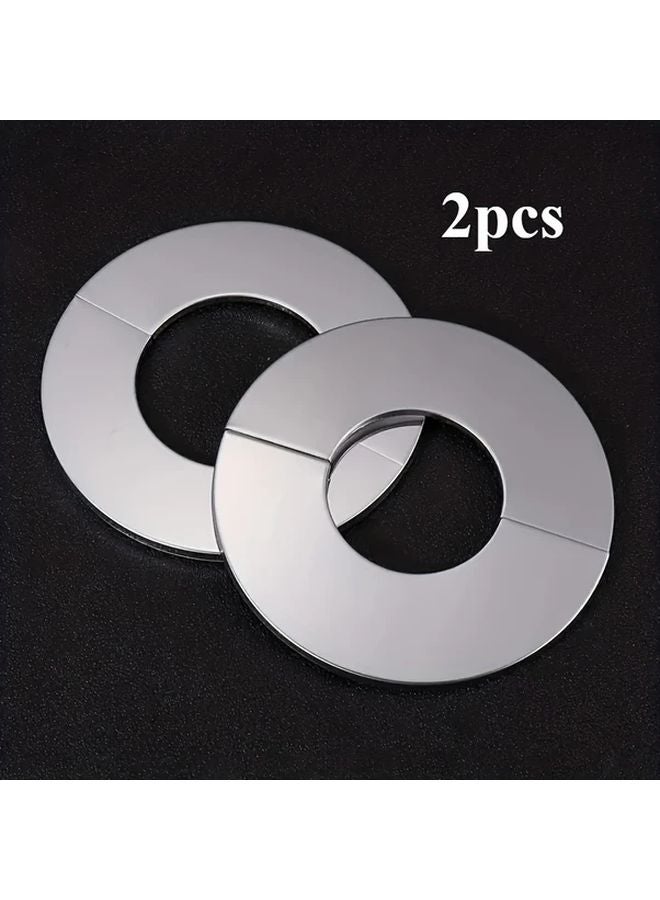 2pcs Stainless Steel Round Split Wall Hole Cover Heating Smoke Water Pipe Decorative - Image 1