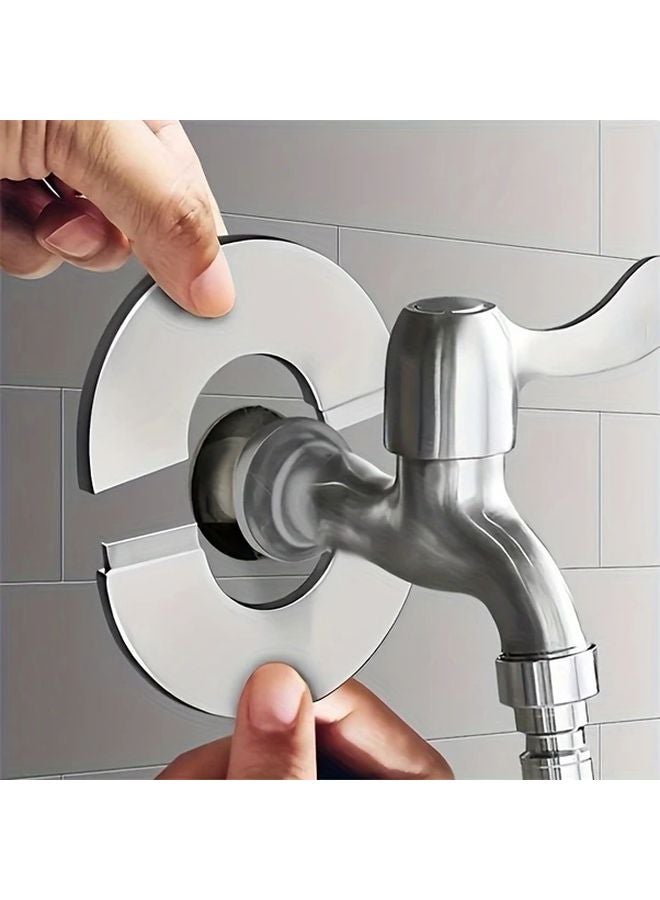 2pcs Stainless Steel Round Split Wall Hole Cover Heating Smoke Water Pipe Decorative - Image 3