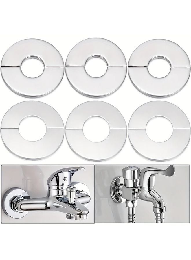 2pcs Stainless Steel Round Split Wall Hole Cover Heating Smoke Water Pipe Decorative - Image 5