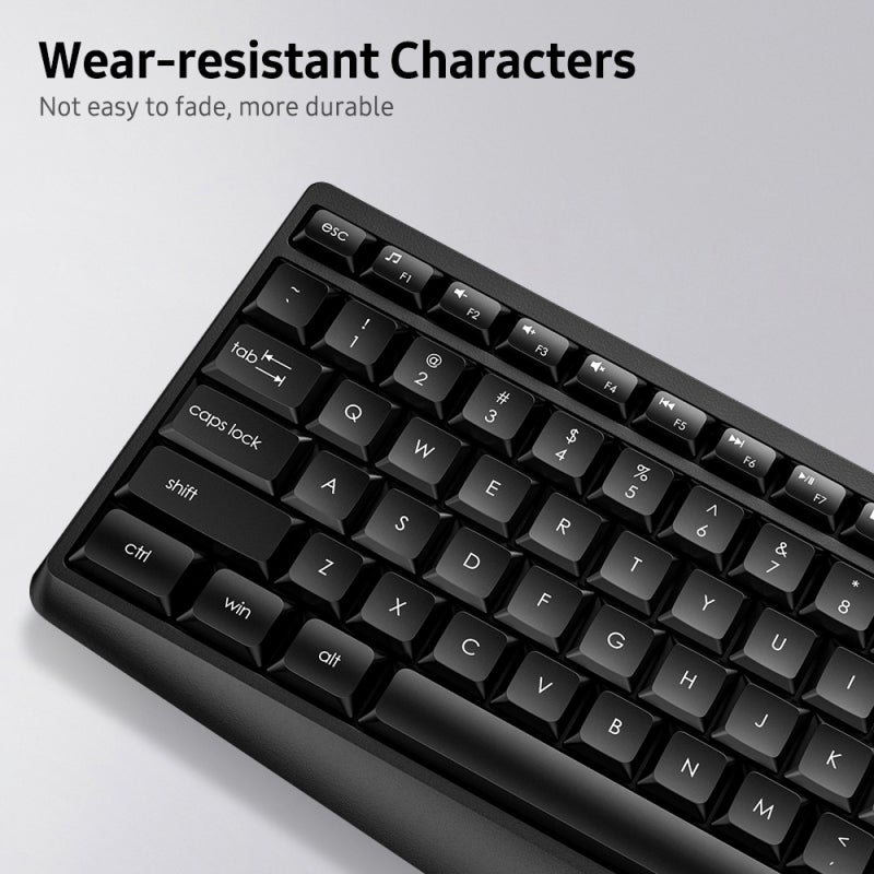 FUDE Wireless Keyboard Combo 2.4G Wireless Ergonomic Keycap Arc Splash-Proof Design - Plug and Play for Windows Mac OS X - Image 3