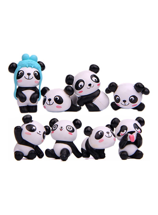 8-Piece Cute Cartoon Panda Fairy Garden Miniature Toy  - Image 1