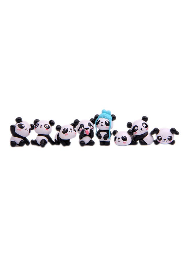 8-Piece Cute Cartoon Panda Fairy Garden Miniature Toy  - Image 5
