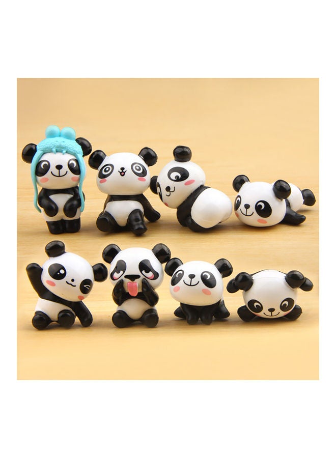 8-Piece Cute Cartoon Panda Fairy Garden Miniature Toy  - Image 2