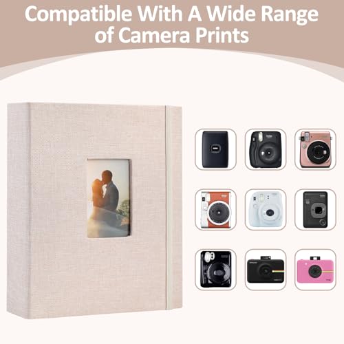 vivinin 2PCS Polaroid Photo Album, 2x3 Inch Pockets Mini Photo Album for 104 Pockets Hold 208 Pictures, Linen Hardcover Polaroid Album Book for Photos Family Anniversaries Baby Vacations (Off-white) - Image 3