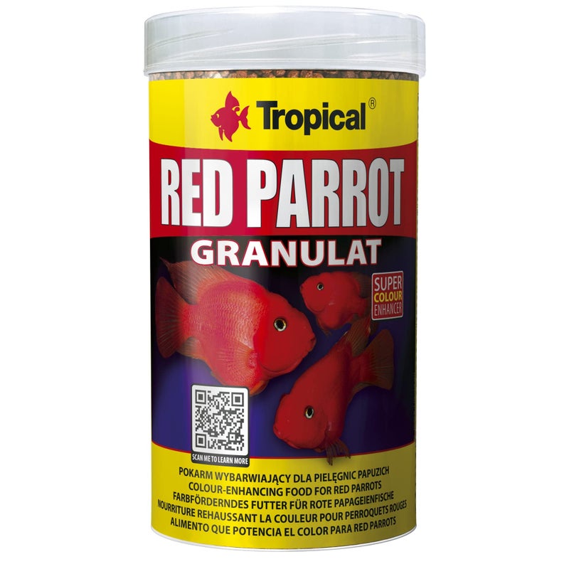 TROPICAL RED PARROT GRANULAT 100GM (MADE IN EU). - Image 1