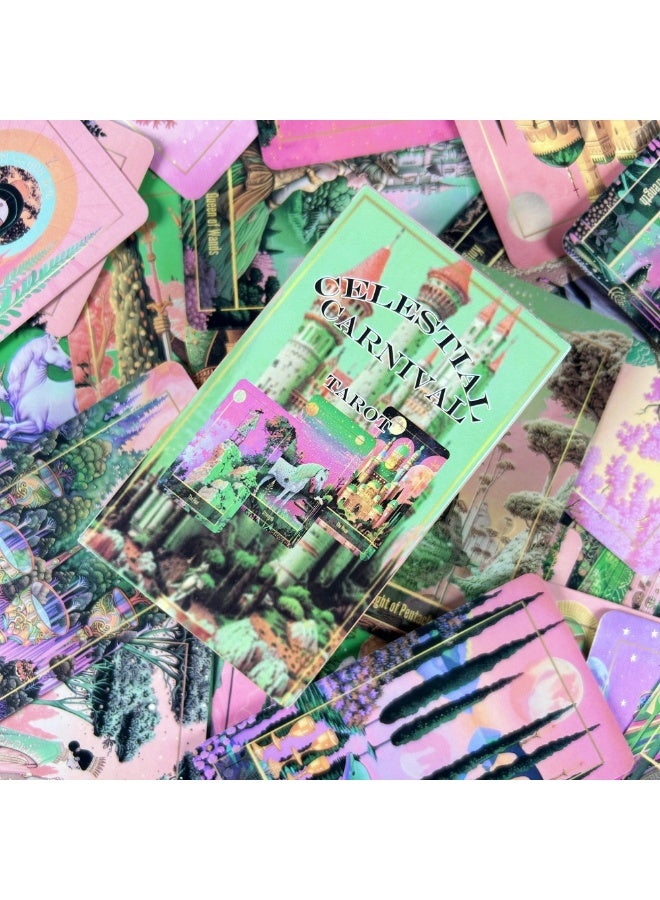 NIBEMINENT Celestial Carnival Tarot Card Board Game Deck Fortune-telling Oracle Card Divination Family Game Version Gathering - Image 3