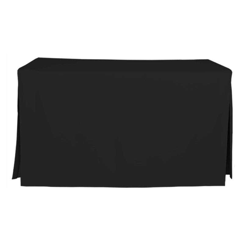 Tablevogue Event Linens Washable Microfiber 5 Fitted Tablecloth Cover for Rectangular Buffet Table Parties Holiday Dinner  More 5Foot Black 60inch Rectangle