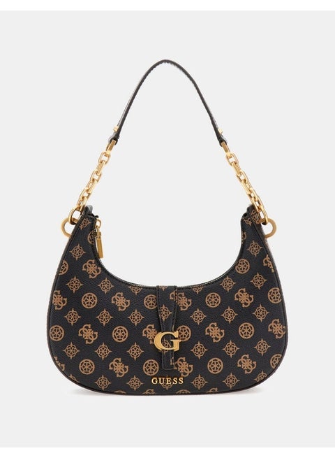 Guess Kuba top zip shoulder bag - Brown