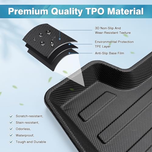 Mixsuper Custom Fit Cargo Liner for 2018-2023 2024 2025 Toyota Camry & Avalon 2019-2022 All Weather Trunk Mat TPO Durable Odorless 3D Rear Trunk Liner Cargo Mat Black - Image 4