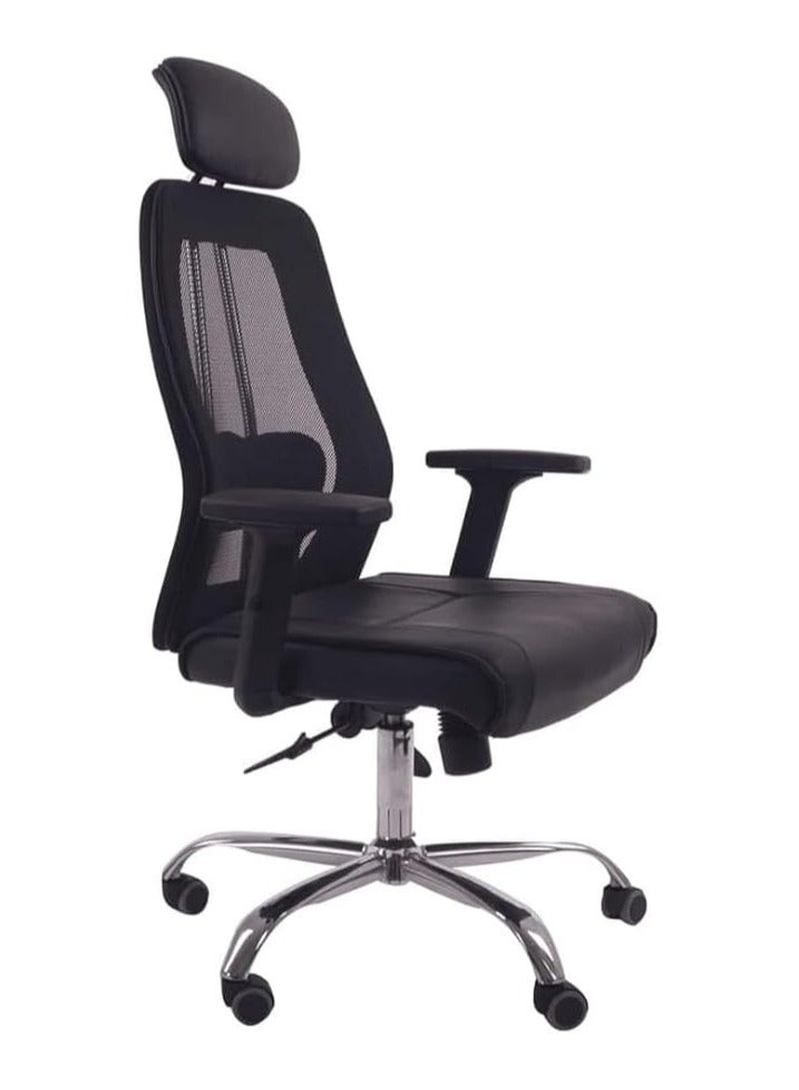 United Office Furniture A011 Office Chair – Ergonomic Design – Comfortable Fabric Seat – Black - Image 1