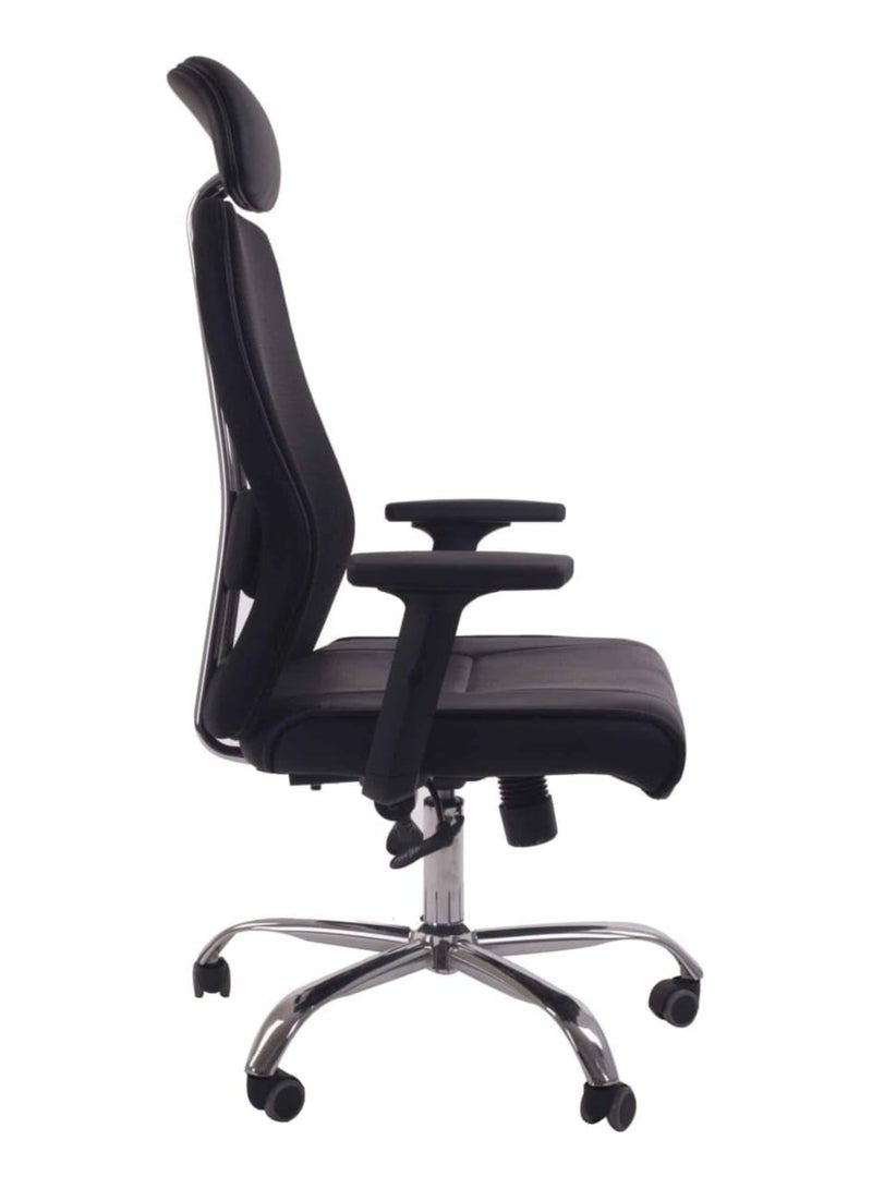 United Office Furniture A011 Office Chair – Ergonomic Design – Comfortable Fabric Seat – Black - Image 3