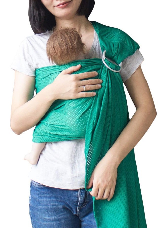 Vlokup Baby Water Ring Sling Carrier | Lightweight Breathable Mesh Baby Wrap for Infant, Newborn, Kids and Toddlers | Perfect for Summer, Swimming, Pool, Beach | Great for Dad Too Green - Image 1