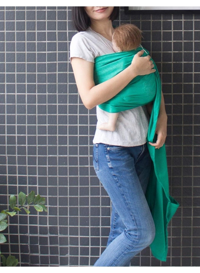 Vlokup Baby Water Ring Sling Carrier | Lightweight Breathable Mesh Baby Wrap for Infant, Newborn, Kids and Toddlers | Perfect for Summer, Swimming, Pool, Beach | Great for Dad Too Green - Image 4
