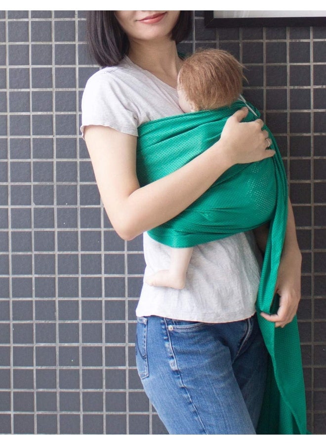 Vlokup Baby Water Ring Sling Carrier | Lightweight Breathable Mesh Baby Wrap for Infant, Newborn, Kids and Toddlers | Perfect for Summer, Swimming, Pool, Beach | Great for Dad Too Green - Image 5