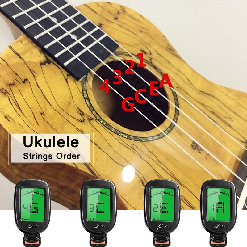 Ranch Store Guitar Tuner Clip On for Acoustic/Electric Guitar, Ukulele, Violin, Bass, Banjo - Fast & Accurate Chromatic Tuner with Noise Immunity Durable String Instrument Tuners - Classic Black - Image 4
