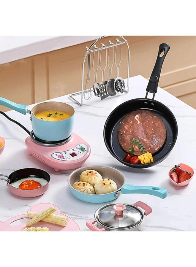 Multi Use Granite Casserole For Cooking and Milk Heating with Heat Resistant Handle (12 CM, Sky Blue) - Image 5