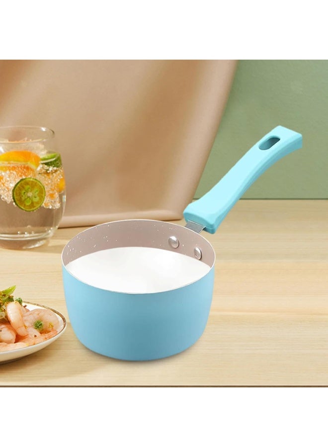 Multi Use Granite Casserole For Cooking and Milk Heating with Heat Resistant Handle (12 CM, Sky Blue) - Image 2