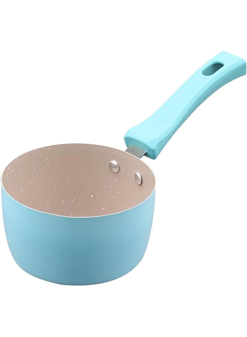 Multi Use Granite Casserole For Cooking and Milk Heating with Heat Resistant Handle (12 CM, Sky Blue) - Image 1