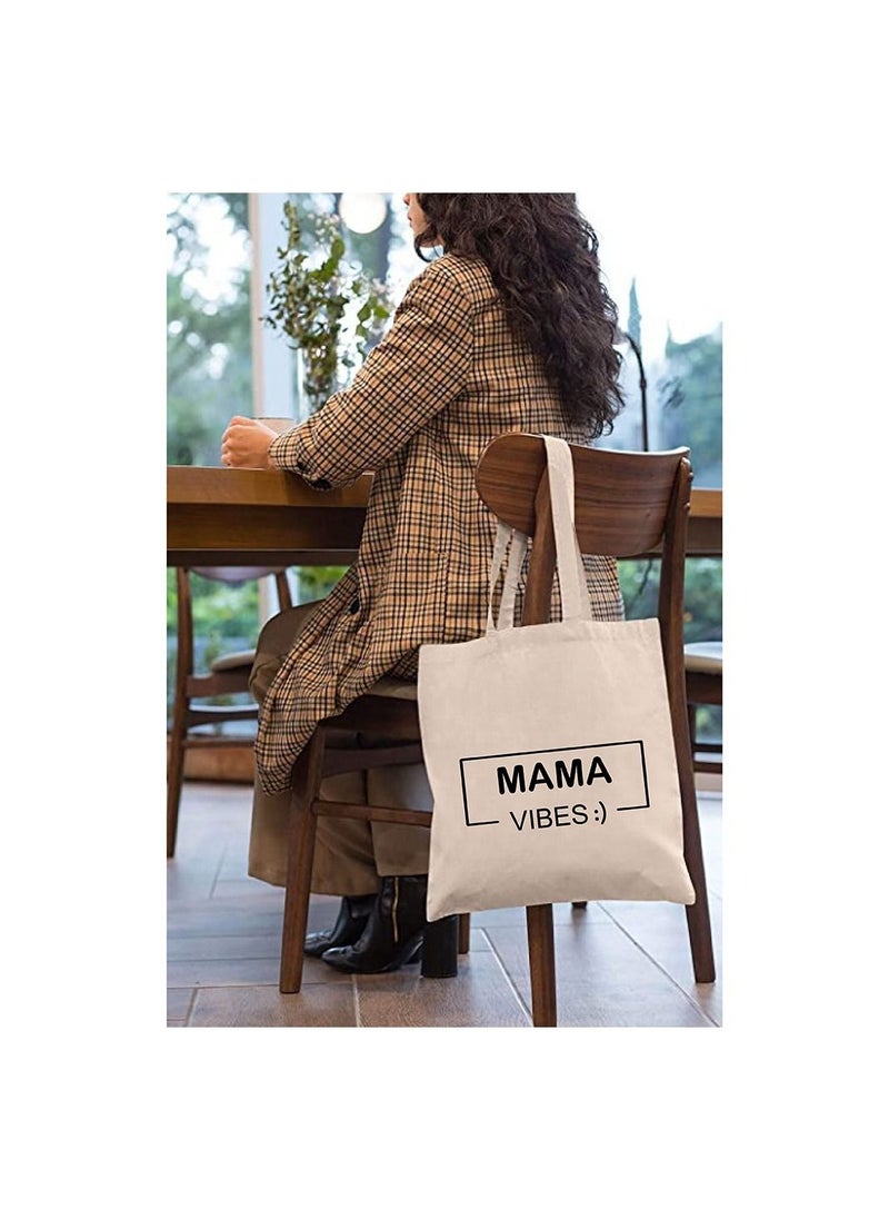PRINTSHOP4ME Mother's day gift Cotton Bag Funny Designs Print - Reusable Canvas Tote Bag - Eco Friendly - Lightweight - Grocery Shopping Bag - Gifts for Mother - Office, Travel  - Image 3