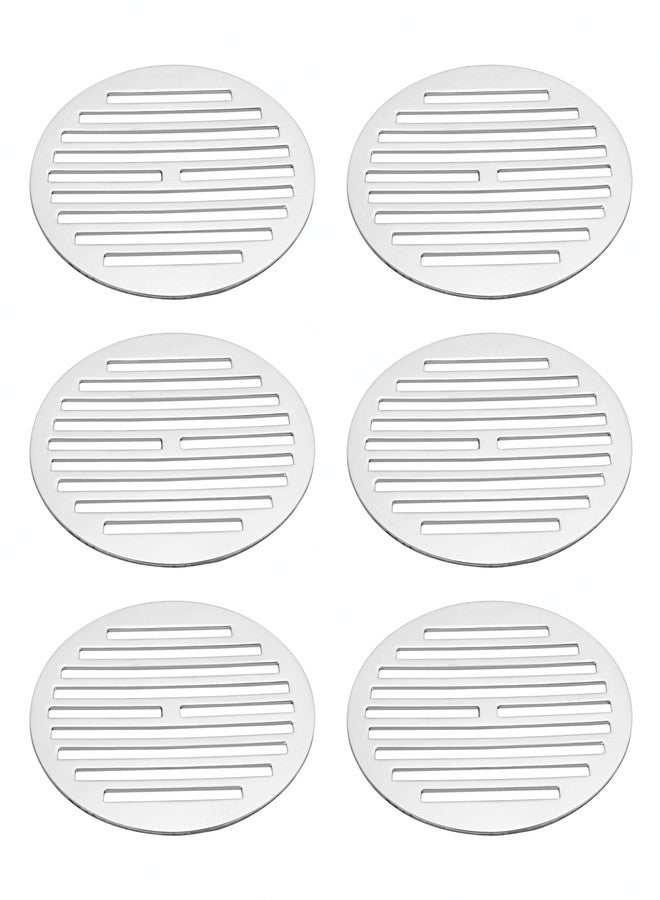 Ruhe® Classic Round Jali Floor Drainer/Jali | Premium Grade Stainless Steel Classic Round Jali Floor Drainer/Jali Set of 6 (5 Inches) - Image 1