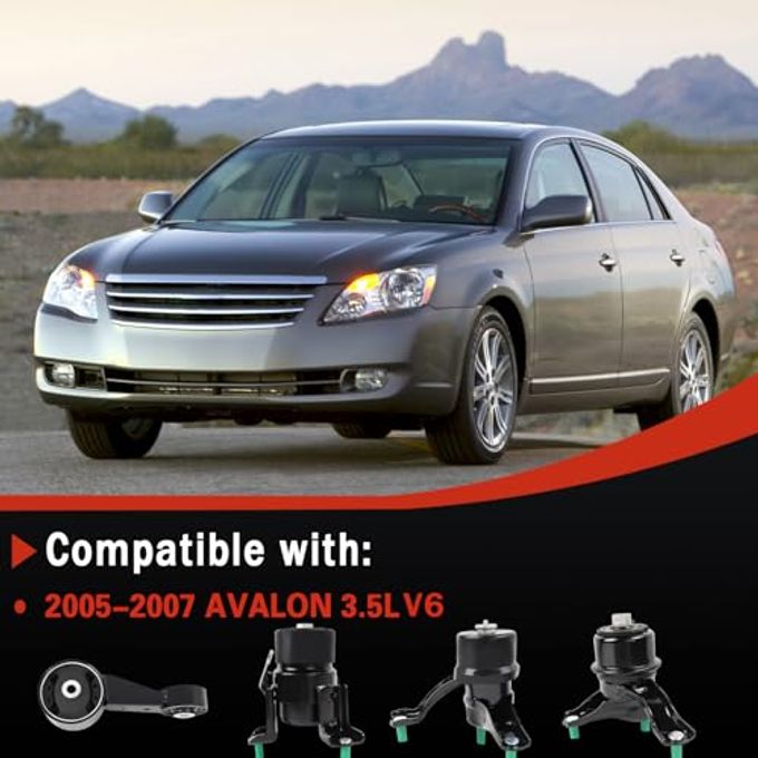 QRYIPPDM Engine Motor & Transmission Mount Compatible with 2005 2006 2007 Avalon 3.5L V6 Auto Set 4pc A4239HY A62036HY A62078 A4207 - Image 3
