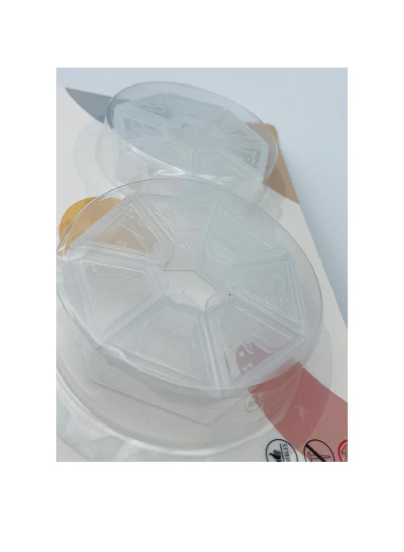 إيتالو عبوة من منظمي حبوب منع الحمل المحمولة للسفر 7 أيام حقيبة أسبوعية محمولة للسفر والفيتامينات وزيوت السمك والمكملات الغذائية - Image 3