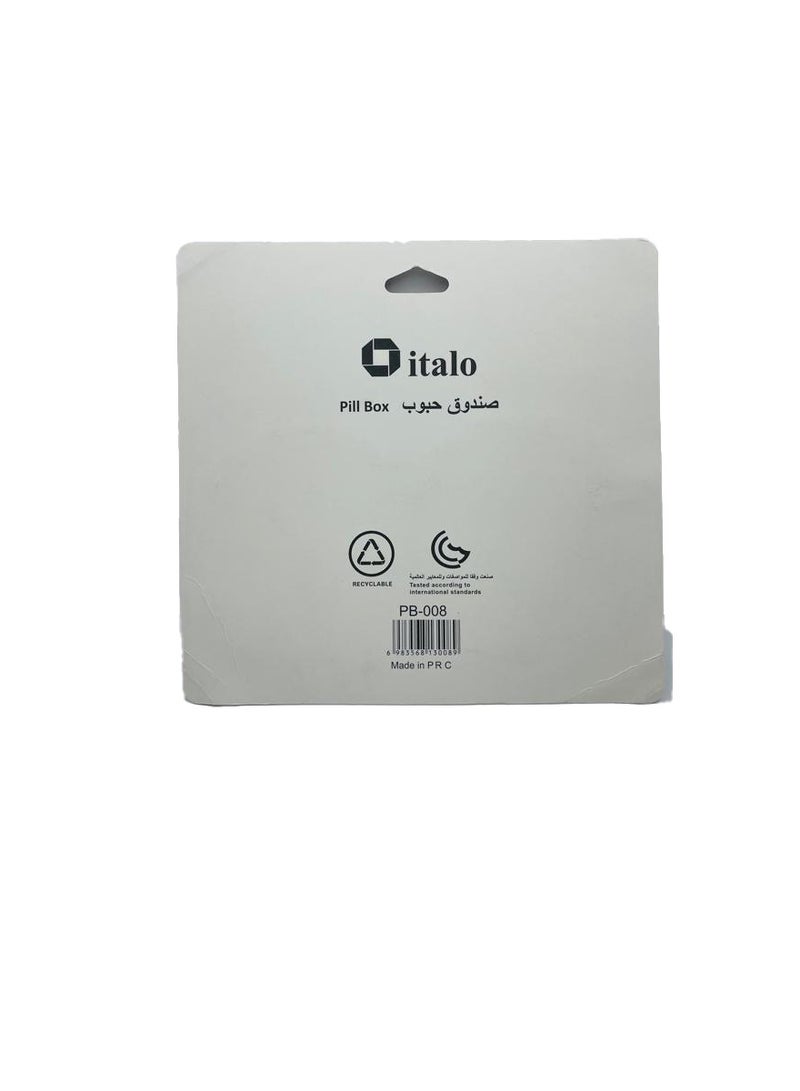 إيتالو عبوة من منظمي حبوب منع الحمل المحمولة للسفر 7 أيام حقيبة أسبوعية محمولة للسفر والفيتامينات وزيوت السمك والمكملات الغذائية - Image 5