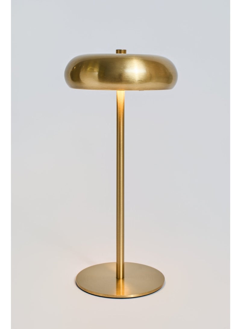 Bauhaus Rechargeable Cordless Table Lamp - Metal Mushroom Bedside LED Lamp, Vintage Japanese Inspired Ambient Lighting for Bedroom, Restaurant, Café, & Office - Portable & Dimmable - Image 5