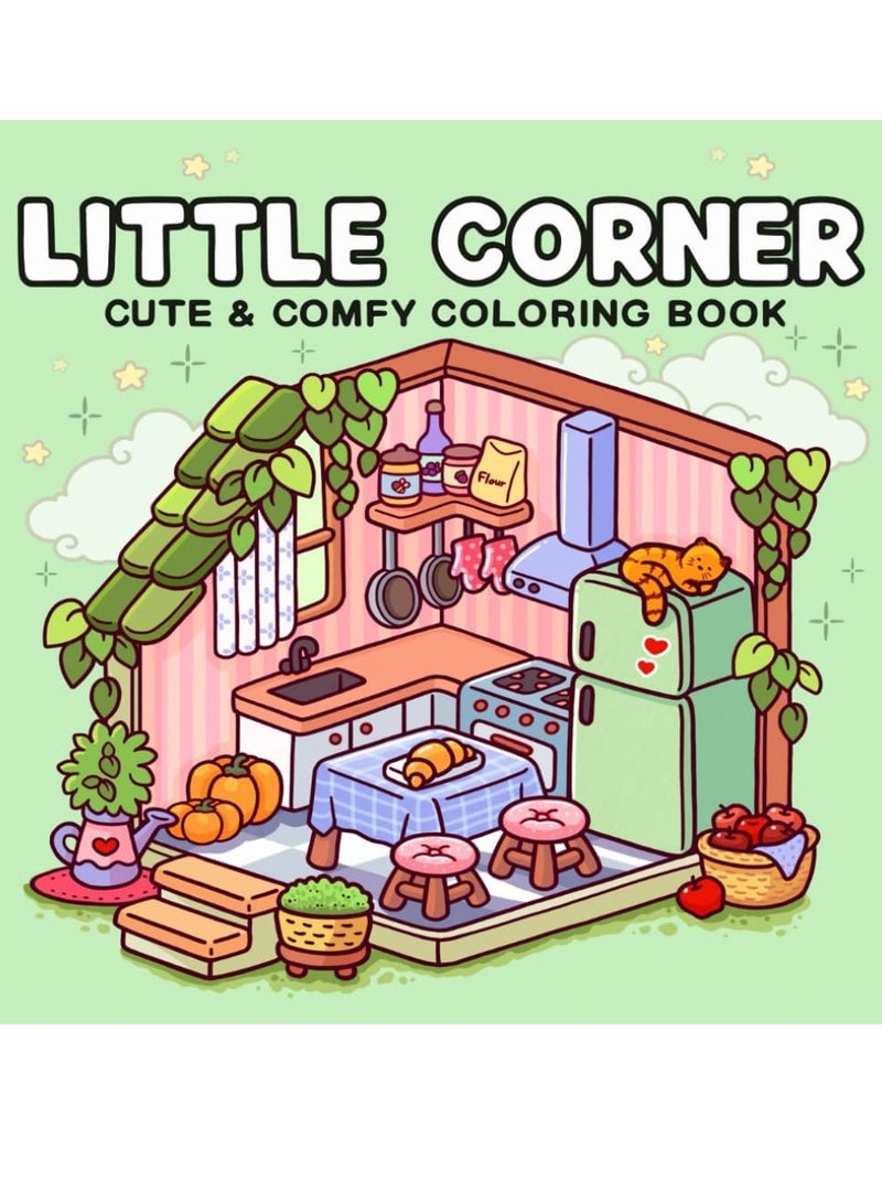 Cozy & Cute Coloring Book, Cute Colouring Book with Easy and Simple Designs, Relaxation in Comfortable Spaces with Adorable Goods for Adults & Teens - Image 1