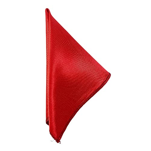 Young Arrow Satin Pocket Square for Men, Wedding Handkerchief for Suits, Blazers & Tuxedo Men's Pocket Square (Red) - Image 2